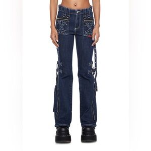 Tripp NYC✖️X-Strap Pants - Blue Denim US26/3